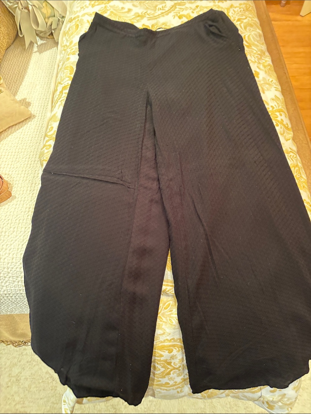 elevenses Black Wide-Leg Pull-On Palazzo Pants